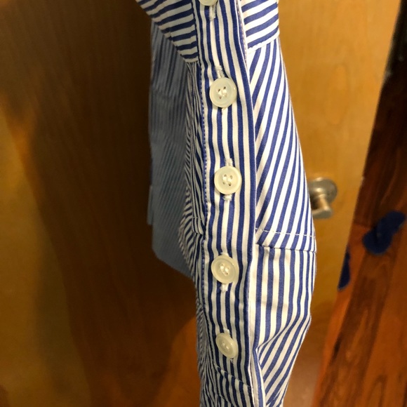 Funnel Neck Striped Shirt color Cobalt Classic 💕 - Picture 6 of 6